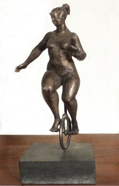 Unicylclist, maquette: bronze